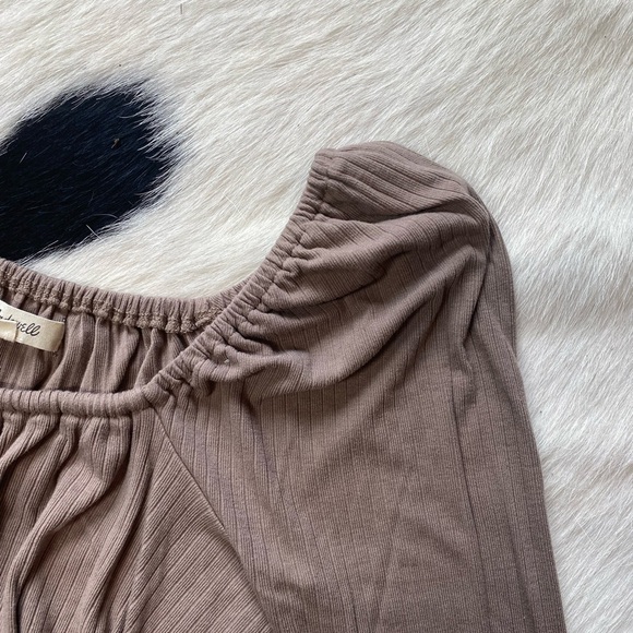 Madewell Ribbed Square-Neck Long-Sleeve Top - Picture 5 of 10